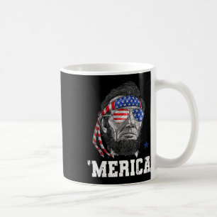 Taza De Café Lincoln 4 De Julio Merica Hombres Bandera Estadoun