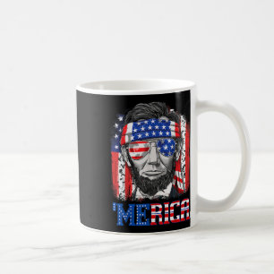 Taza De Café Lincoln 4 De Julio Merica Hombres Bandera Estadoun