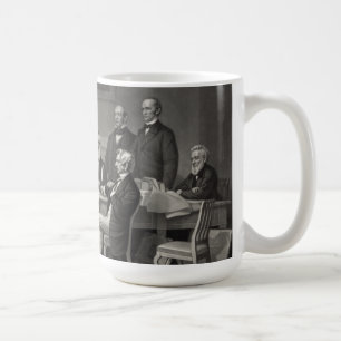 Taza De Café Lincoln leyendo la proclamación de la emancipación