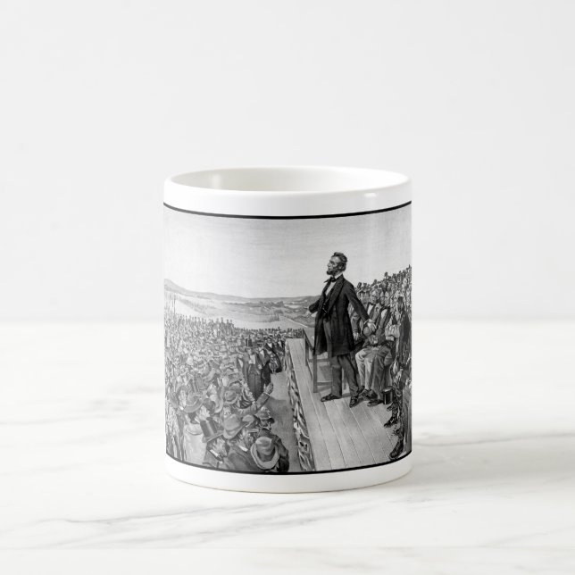 Taza De Café Lincoln que entrega la dirección de Gettysburg (Centro)