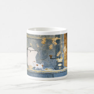 Taza de café linda de la vaca