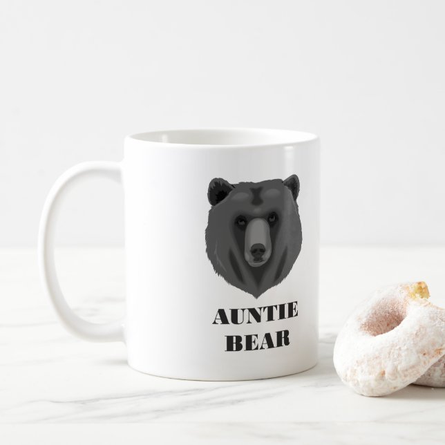 Taza de café linda de tía Bear (Con donut)