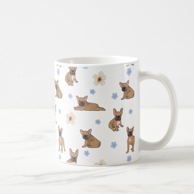 Taza de café linda del bulldog francés (Derecha)