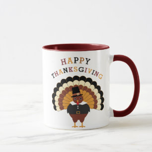 Taza de café linda del pavo de tom de la acción 