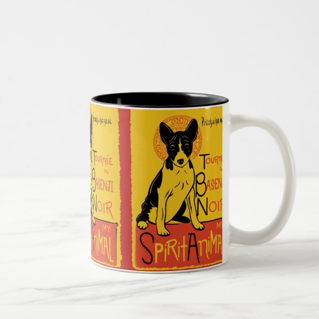 Taza de café linda del perro de Basenji (Derecha)