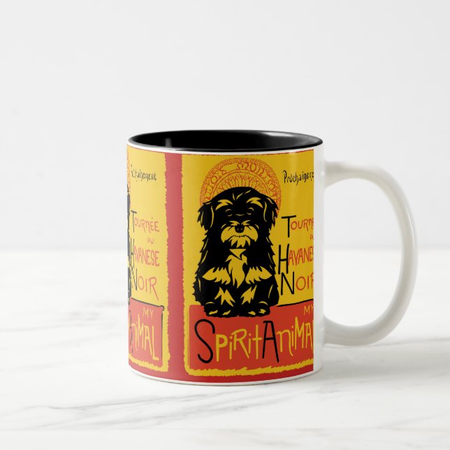 Taza de café linda del perro de Havanese (Derecha)