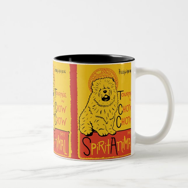 Taza de café linda del perro del perro chino de (Derecha)