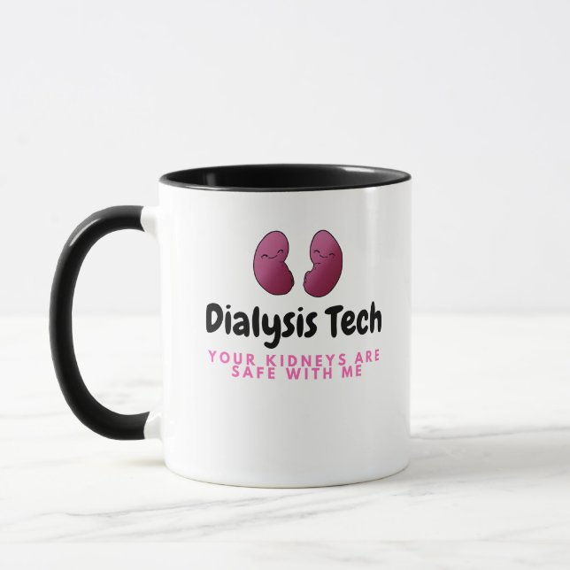 Taza de café linda del riñón de la tecnología de (Izquierda)