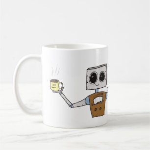 Taza de café linda del robot