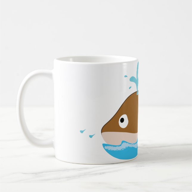 Taza De Café linda mugre de ballena personalizado (Izquierda)