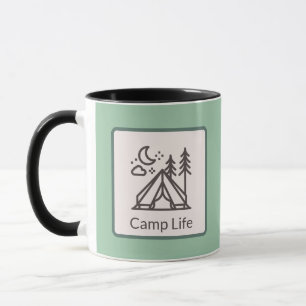 Taza de café linda para acampar / al aire libre