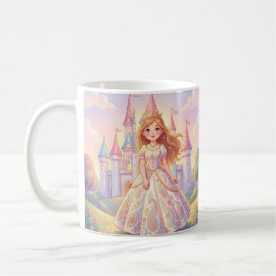 Taza De Café Linda princesita con castillo brillante