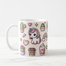 Taza de café linda unicornio soñador