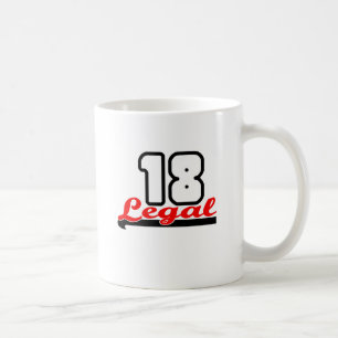 Taza De Café Lindo, "18" legal diseño