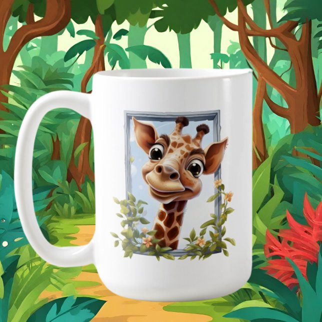 Taza De Café lindo adicto jirafas jungla animal (Subido por el creador)