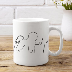 Taza De Café Lindo Adorable Bichon Frisé Día de San Valentín La