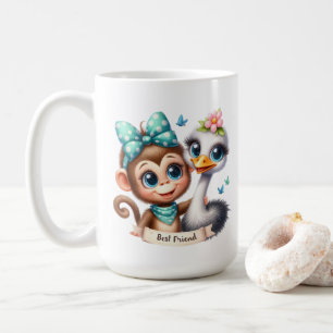 Taza De Café Lindo añade tu mensaje mejor amigo