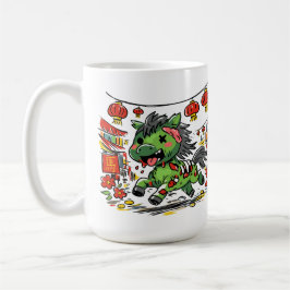 Taza De Café Lindo Año Nuevo Chino del Caballo