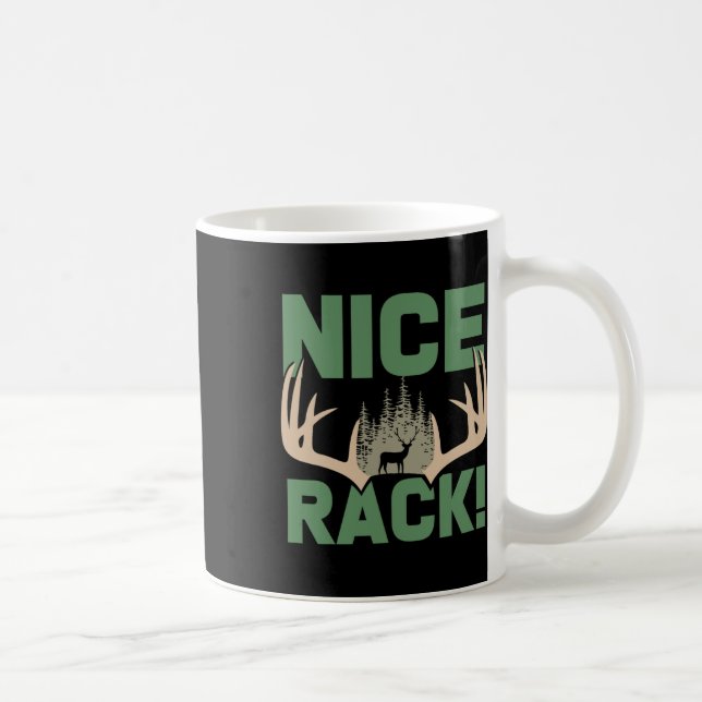 Taza De Café Lindo antlers de cremallera venganza cacería humor (Derecha)