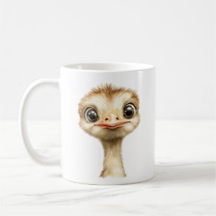 Taza De Café Lindo bebé avestruz caprichoso safari guardería