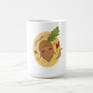 Taza De Café lindo bellota otoño