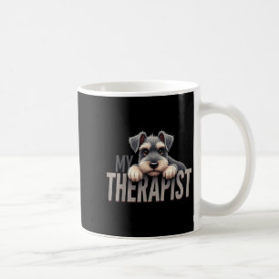 Taza De Café Lindo cachorro Schnau divertido Mi terapeuta perro
