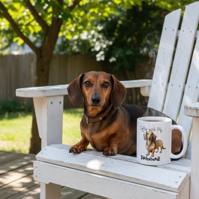 Taza De Café Lindo Dachshund café marrón (Subido por el creador)