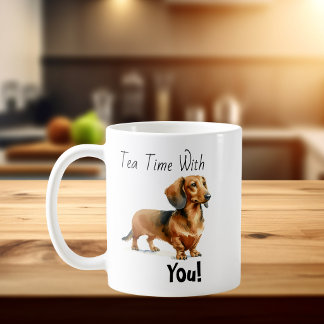 Taza De Café Lindo Dachshund Personalizado