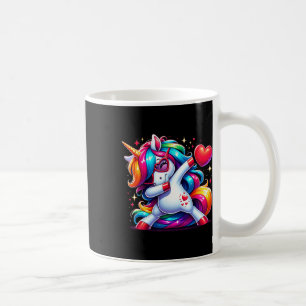 Taza De Café Lindo Divertido Unicornio Cool Dabbing Corazón Día