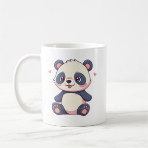 Taza De Café lindo estilo personalizado kawaii panda tag diseño