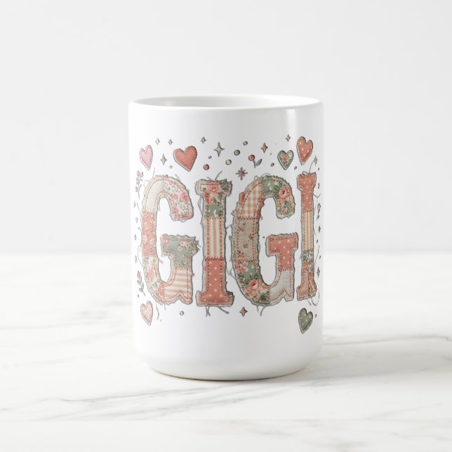 Taza De Café Lindo Gigi de Patchwork Campestre (Centro)