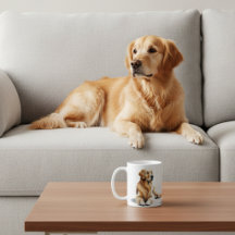 Lindo Golden Retriever Acuarela