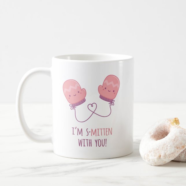 Taza De Café Lindo golpeado violentamente con usted retruécano (Con donut)