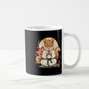 Taza De Café Lindo Karate Ardilla Flor de Loto Kickboxing Kung