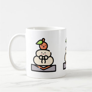 Taza De Café Lindo Kawaii Kagami Mochi