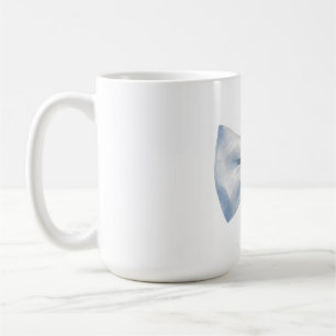 Taza De Café Lindo lazo de cinta de acuarela azul suave Coquett