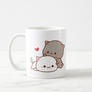 Taza De Café lindo mochi peach