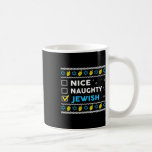 Taza De Café Lindo Naughty Judío Ugly Hanukkah Sweater Chanukah<br><div class="desc">Niza Raro judío Feo Hanukkah Sweater Chanukah Jew Gift</div>