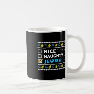 Taza De Café Lindo Naughty Judío Ugly Hanukkah Sweater Chanukah