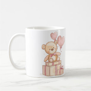 Taza De Café lindo oso de peluche con globos Mug