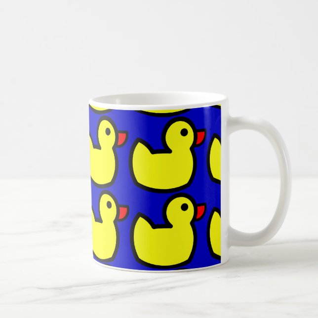 Taza De Café Lindo patrón de dudoso de goma amarillo brillante  (Derecha)