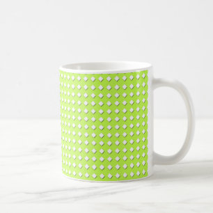 Taza De Café Lindo patrón geométrico verde lima - Pequeño diama