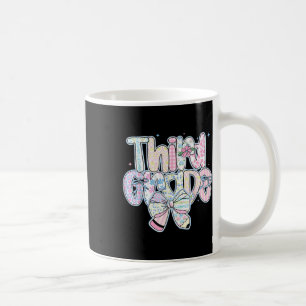 Taza De Café Lindo primer día de colegio preppy de tercer grado