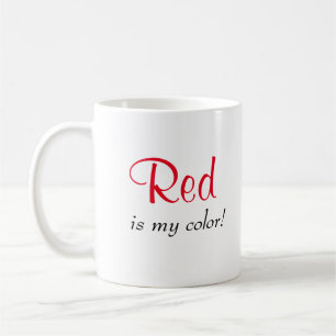Taza De Café Lindo Rojo Es Mi Color Decir