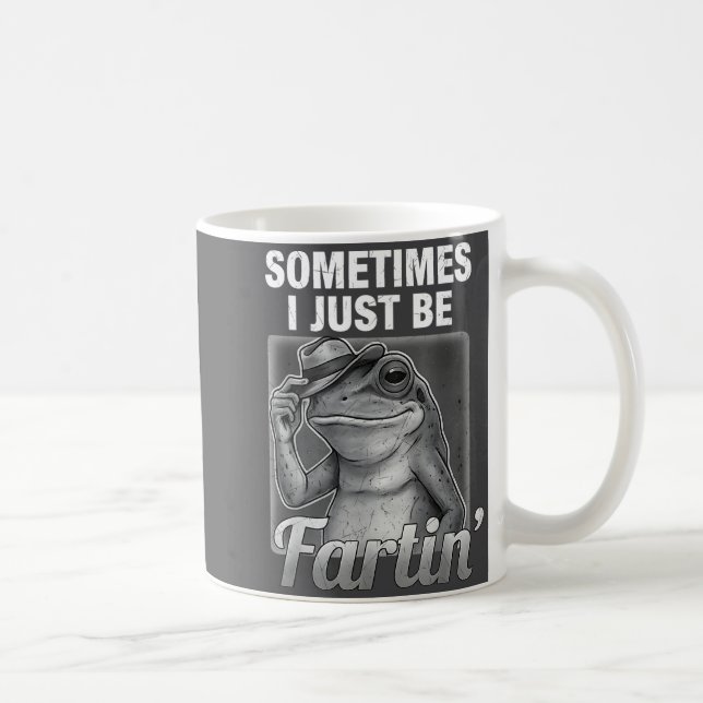 Taza De Café Lindo Sapo Heces A Veces Solo Haciendo Heces (Derecha)