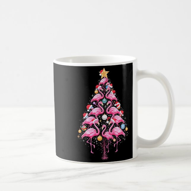Taza De Café Lindo sombrero de Santa del árbol de Navidad Flami (Derecha)
