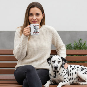 Taza De Café Lindo té de la tarde negro sobre blanco con mi dál