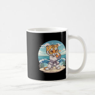 Taza De Café Lindo Tigre de Karate Kickboxing Taekwondo Jiu-jit