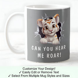 Taza De Café ¡Lindo Tigre En Una Taza! Novedad Para Amante De L