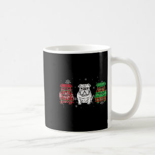 Taza De Café Lindo tres bulldog inglés Navidad para mujeres hom